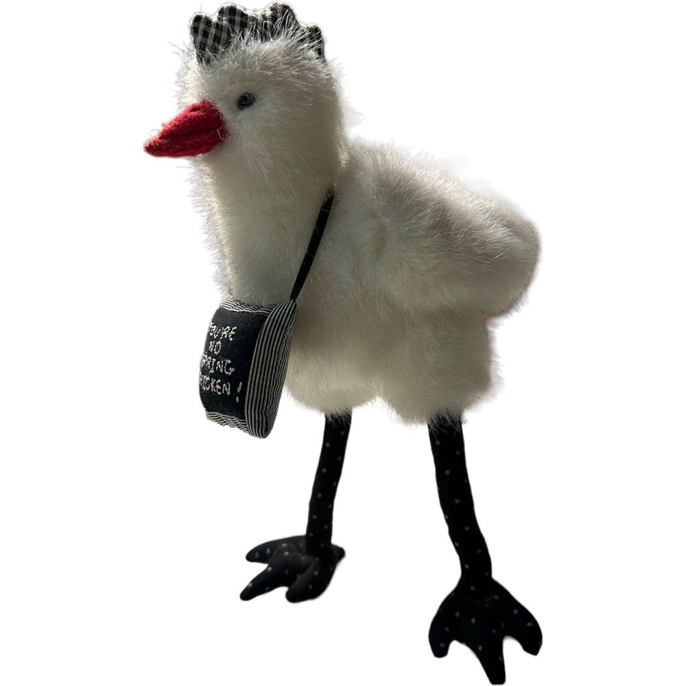 Boyds Collection Folk Art Vintage Stuffed Animal Plush Chicken Hen Country Decor